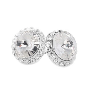 18mm clear rhinestone earrings