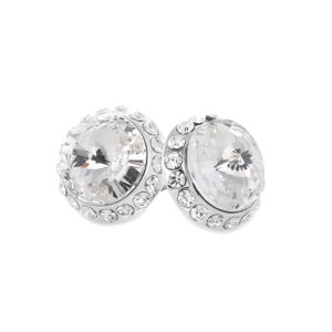 10mm clear rhinestone earrings