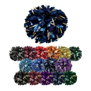 15 color options for metallic sparkle dance pom